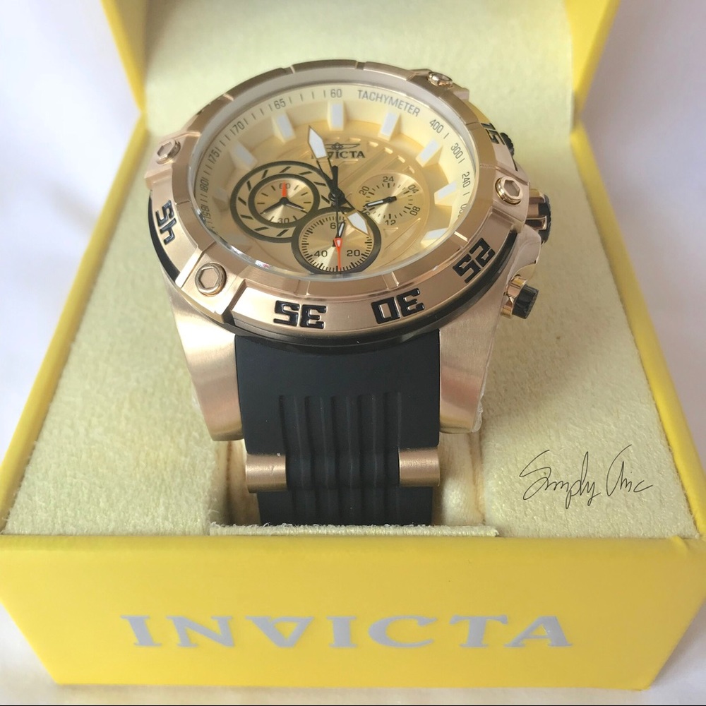 Invicta Speedway Gold Dial Chronograph Watch 25507 - Picture 3 of 8